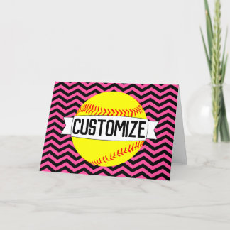 Custom Team Name and Colour Fastpitch Softball Card