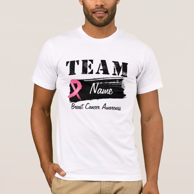 Custom Team Name - Breast Cancer T-Shirt (Front)