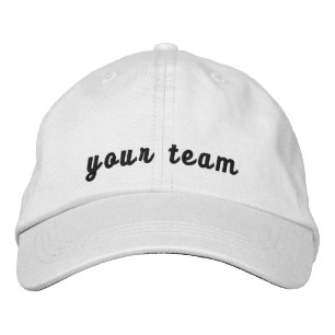 Custom Team Name Minimalist Script Embroidered Hat