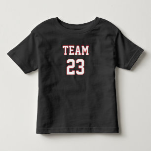 Custom Team Name Number Toddler Sports Fan T-Shirt