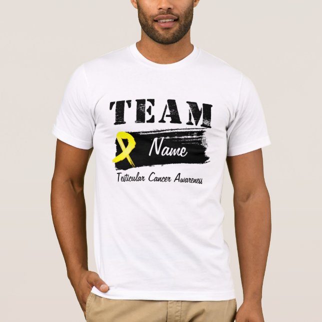Custom Team Name - Testicular Cancer T-Shirt (Front)
