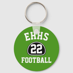 Custom Team Pride Team Name and Number/Class Year Key Ring