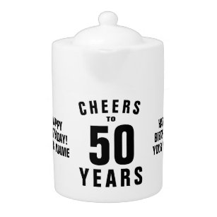 Custom teapot for 50th Birthday party