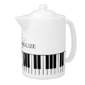 Custom teapot with black & white grand piano keys  (Right)