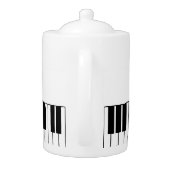 Custom teapot with black & white grand piano keys  (Back)
