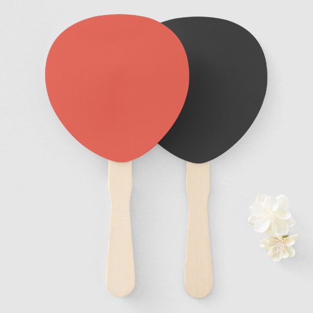Custom Teardrop Fans – Fire Opal & Black (Front and Back)