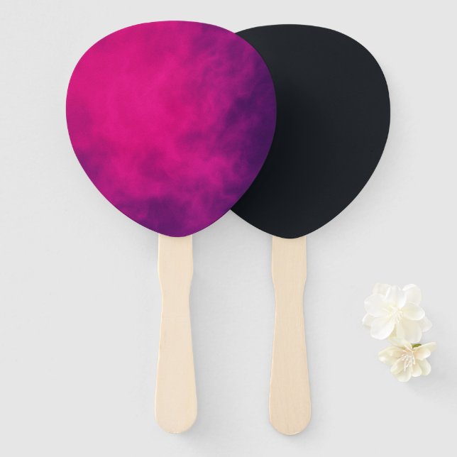 Custom Teardrop Paddle Fan – Neon Pink & Black (Front and Back)