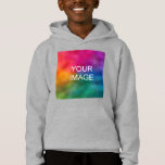 Custom Template Add Photo Text Kids Boys<br><div class="desc">Custom Template Add Photo Text Kids Boys Light Steel Basic Hooded Sweatshirt / Hoodie.</div>