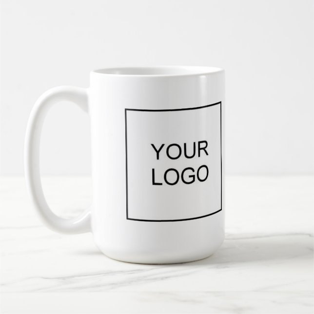 Custom Template Add Your Business Company Logo Coffee Mug (Left)