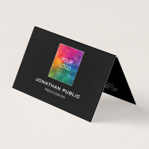 Custom Template Add Your Own Logo Here Folded Business Card