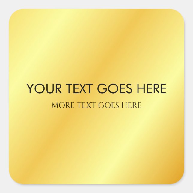 Custom Template Add Your Text Name Monogram Square Sticker (Front)