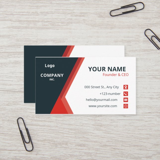 Custom Template Business Card (Front/Back In Situ)