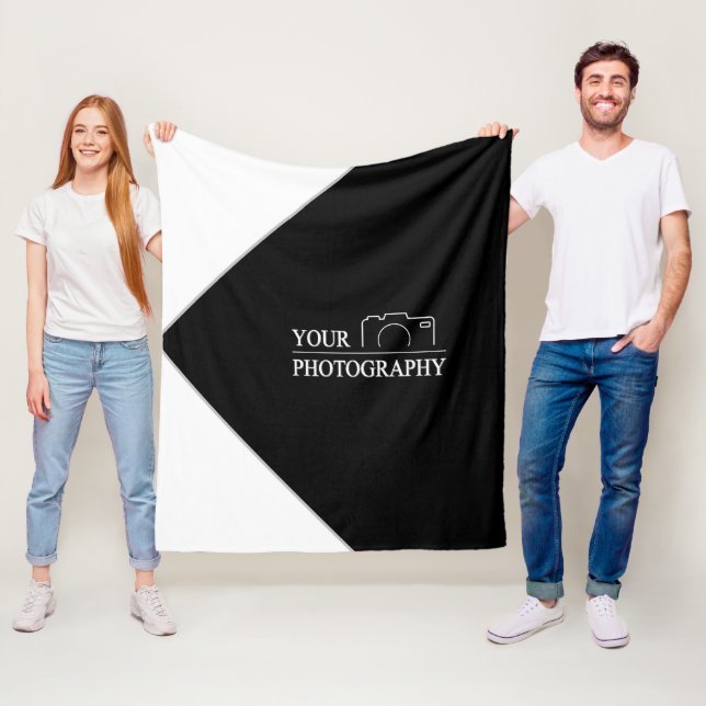 Custom Template Business Company Create Your Own Fleece Blanket (In Situ)