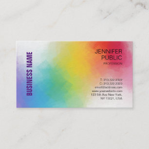 Custom Template Colourful Modern Professional Business Card