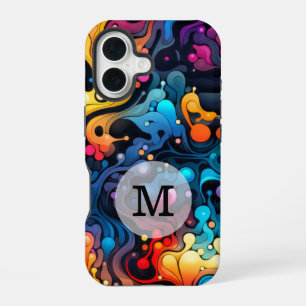 Custom Template Colourful Wavy Pattern iPhone 16 Case