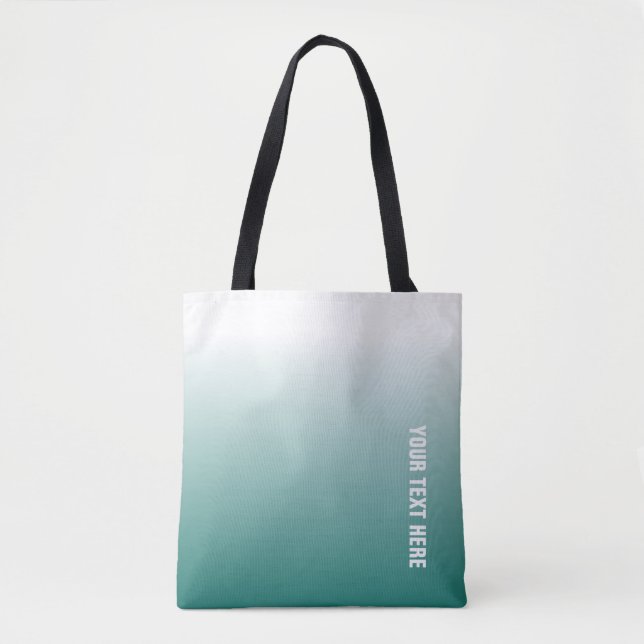 Custom Template Elegant Teal Modern Personalised Tote Bag (Front)
