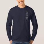 Custom Template Mens Modern Elegant Long Sleeve T-Shirt<br><div class="desc">Custom Add Your Text Here Template Mens Elegant Modern Basic Long Sleeve Navy Blue T-Shirt.</div>