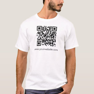Custom Template Men's Modern QR Code Barcode T-Shirt
