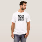Custom Template Men's Modern QR Code Barcode T-Shirt (Front Full)