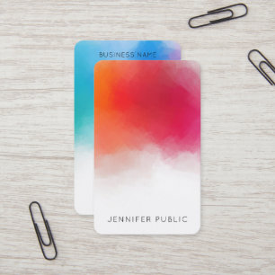 Custom Template Modern Colourful Abstract Elegant Business Card
