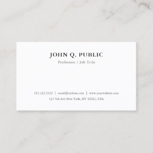 Custom Template Modern Minimalistic Elegant Simple Business Card
