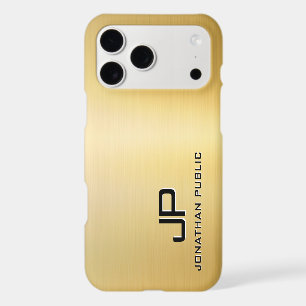 Custom Template Monogram Metallic Look Gold