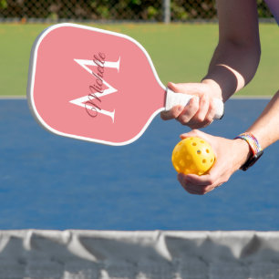 Custom Template Monogram Name Double Sided Pickleball Paddle