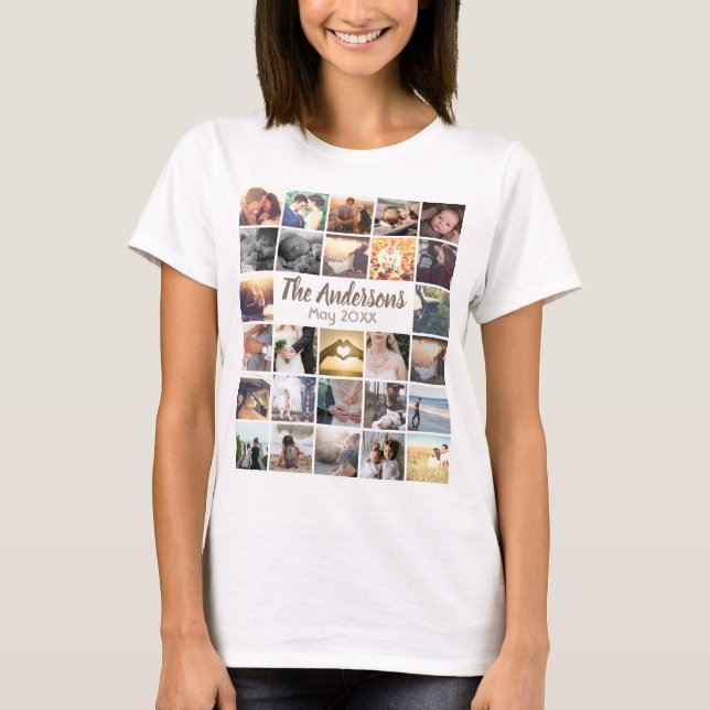 Custom template photo montage and text T-Shirt (Front)