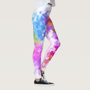 Custom Template Pink Red Blue Yellow Green Colours Leggings