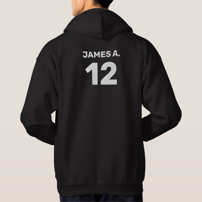 Custom template team attire (front & back design) hoodie (Back)