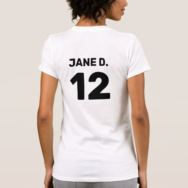 Custom template team attire (front & back design) T-Shirt (Back)