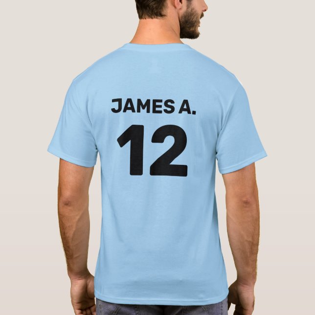 Custom template team attire (front & back design) T-Shirt (Back)