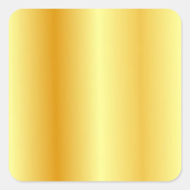 Custom Template Trendy Elegant Modern Gold Look Square Sticker (Front)