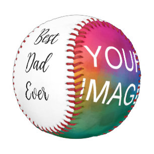 Custom Template Upload Image Photo Best Dad Ever Baseball