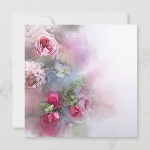 Custom Template Watercolor Art Roses Flowers