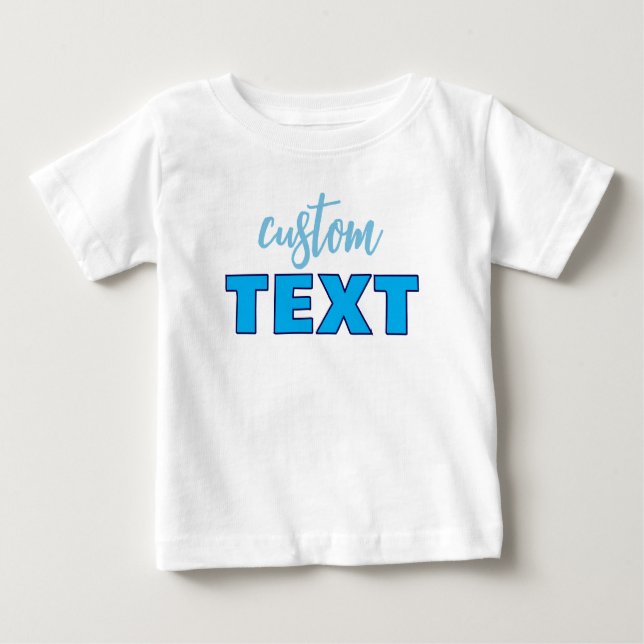 Custom Template White & Blue For Kids Boy Toddler Baby T-Shirt (Front)