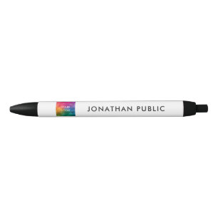 Custom Template Your Name Office Business Logo Blue Ink Pen