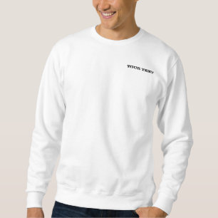 Custom Template Your Text Men's Double Side White Sweatshirt