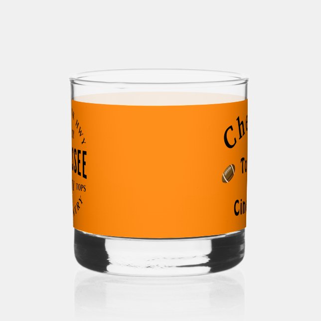 Custom Tennessee Whiskey Liquor Party Glass (Left)