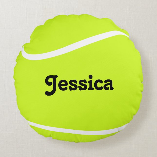 Custom Tennis Ball Player or Team Name Pillow (Front)