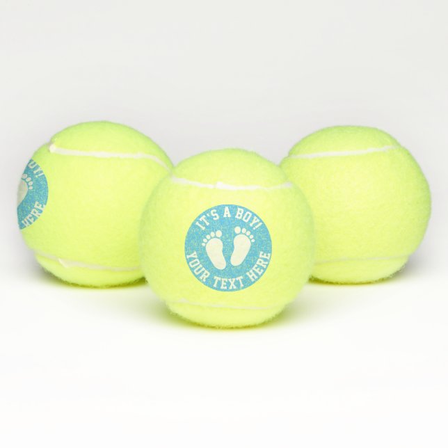 Custom tennis balls for sporty baby shower party (Multi)