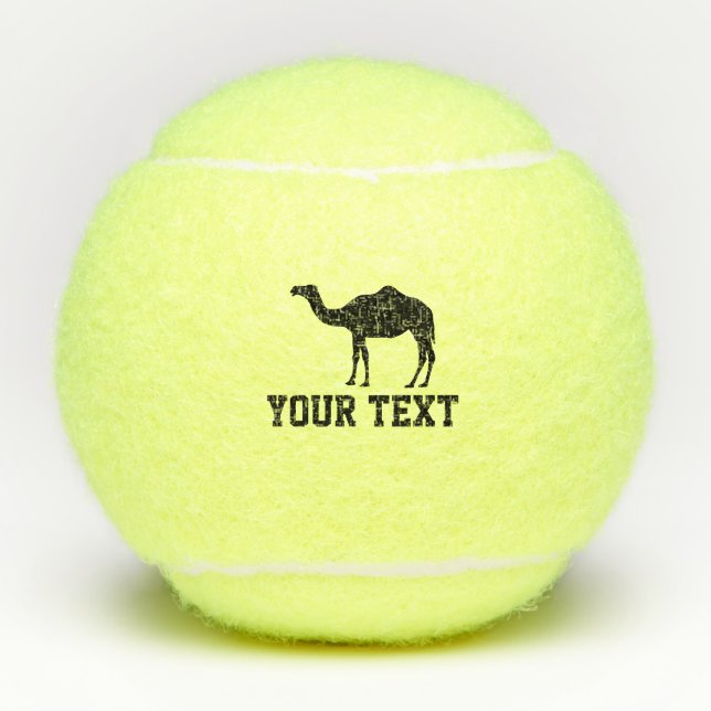 Custom tennis balls with black camel silhouette (Front)