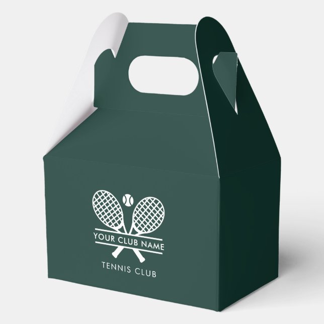 Custom Tennis Club Name Team Players Swag Favour Box (Front)