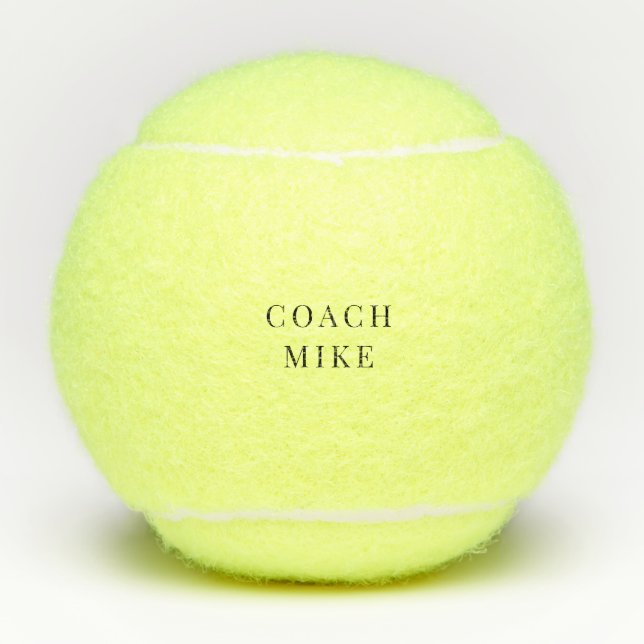 Custom Tennis Coach Name Tennis Balls (Front)