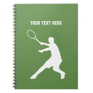 Custom tennis note book gift for player or coach