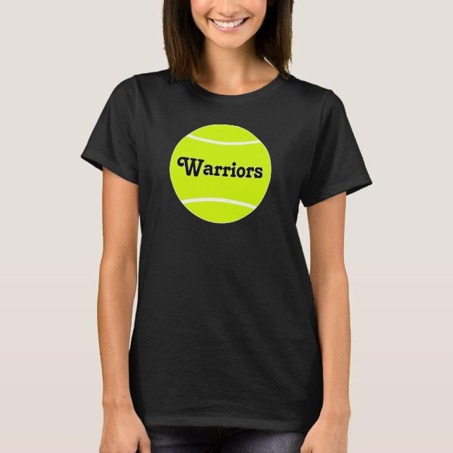 Custom Tennis Team Name or Text Women's  T-Shirt (Front)