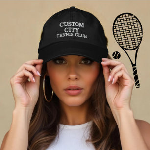 Custom Tennis Team Player Gift Embroidered Hat