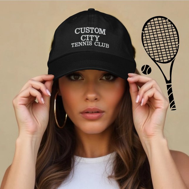Custom Tennis Team Player Gift Embroidered Hat (Creator Uploaded)