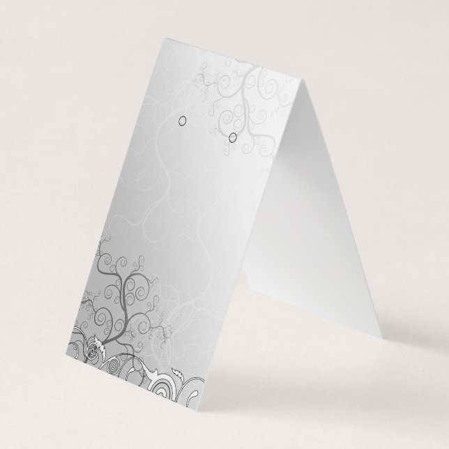 Custom Tent Fold DIY Punch Earring Display Cards (Front)