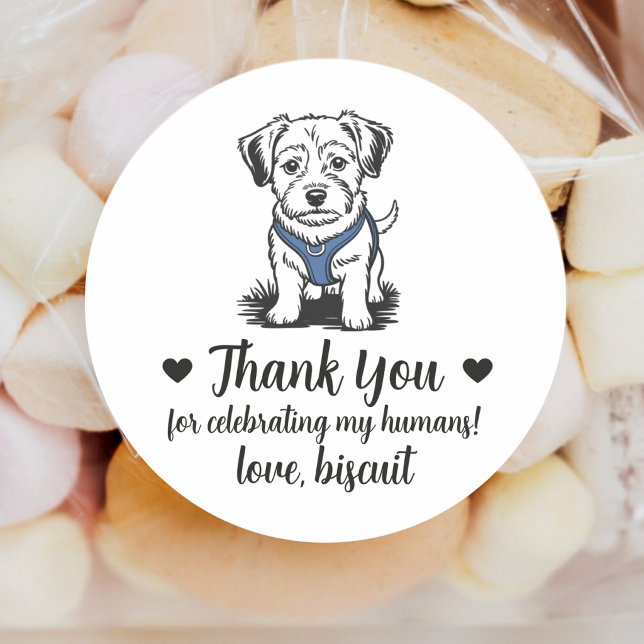 Custom Terrier Mix Dog Wedding Favour Stickers (Creator Uploaded)